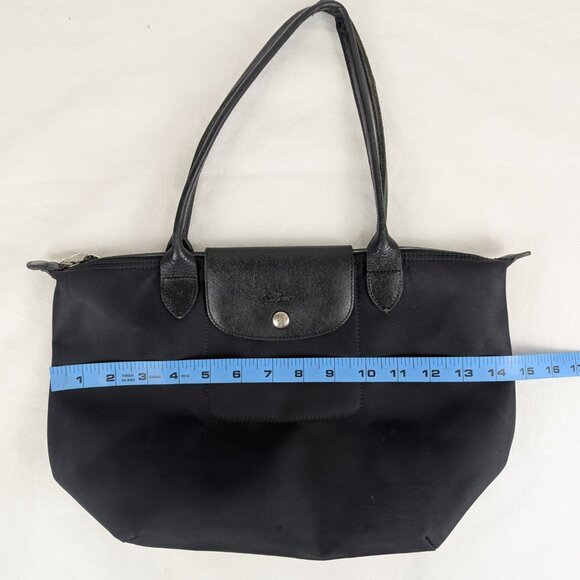 Longchamp Le Pliage Nylon Hobo Black Shoulder Bag Made in France. - Picture 15 of 16